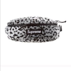 Supreme Fleece Leopard Fanny Pack